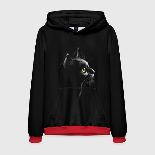 Мужская толстовка Кошка / 3D-Красный – фото 1