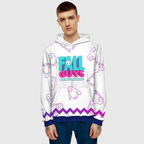 Мужская толстовка Fall Guys / 3D-Синий – фото 3
