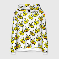 Толстовка-худи мужская Among us Pikachu, цвет: 3D-белый