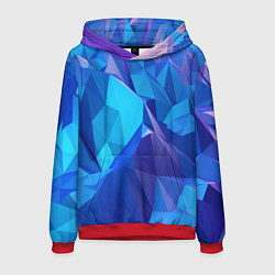 Толстовка-худи мужская NEON CRYSTALLS, цвет: 3D-красный
