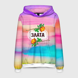 Толстовка-худи мужская Злата, цвет: 3D-белый