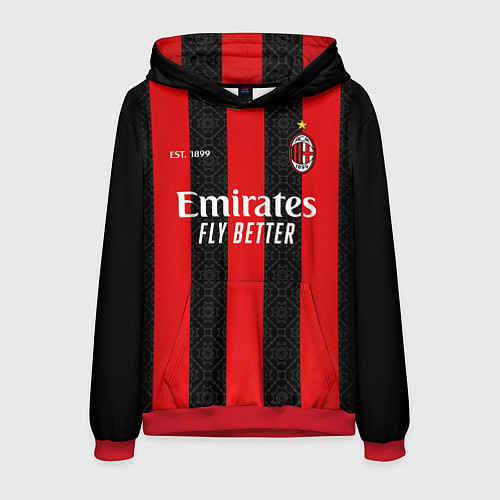 Мужская толстовка AC MILAN 2021 - ДОМАШНЯЯ / 3D-Красный – фото 1