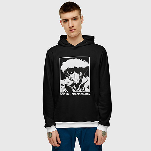 Мужская толстовка Увидимся, ковбой / 3D-Белый – фото 3