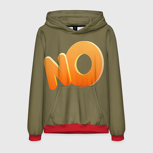 Мужская толстовка 3d no / 3D-Красный – фото 1