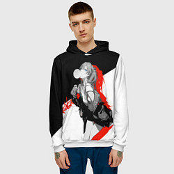 Толстовка-худи мужская Asuka Langley Evangelion, цвет: 3D-белый — фото 2