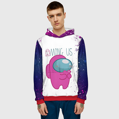 Мужская толстовка Among Us Love Z / 3D-Красный – фото 3
