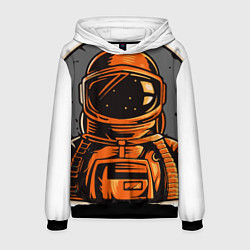 Толстовка-худи мужская Космонавт, цвет: 3D-черный