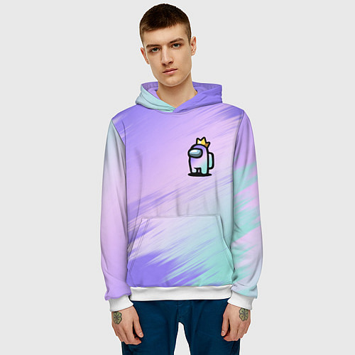 Мужская толстовка AMONG US GRADIENT / 3D-Белый – фото 3