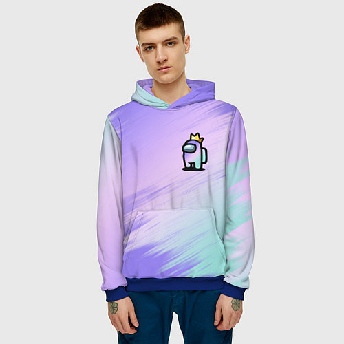 Мужская толстовка AMONG US GRADIENT / 3D-Синий – фото 3