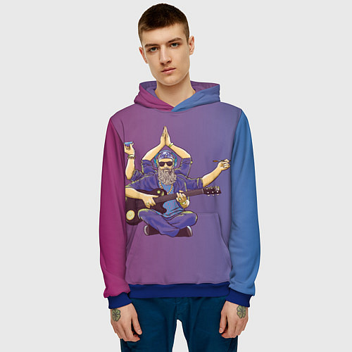 Мужская толстовка БГ многорукий / 3D-Синий – фото 3