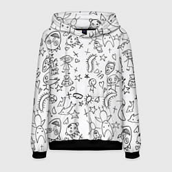 Толстовка-худи мужская DIE ANTWOORD, цвет: 3D-черный