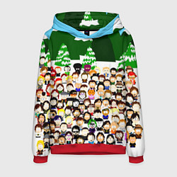 Толстовка-худи мужская Южный Парк South Park, цвет: 3D-красный