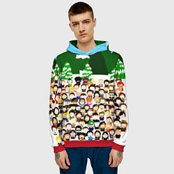 Толстовка-худи мужская Южный Парк South Park, цвет: 3D-красный — фото 2