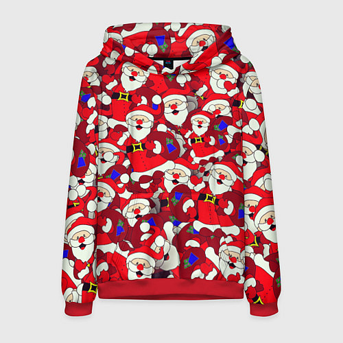 Мужская толстовка Дед Санта / 3D-Красный – фото 1