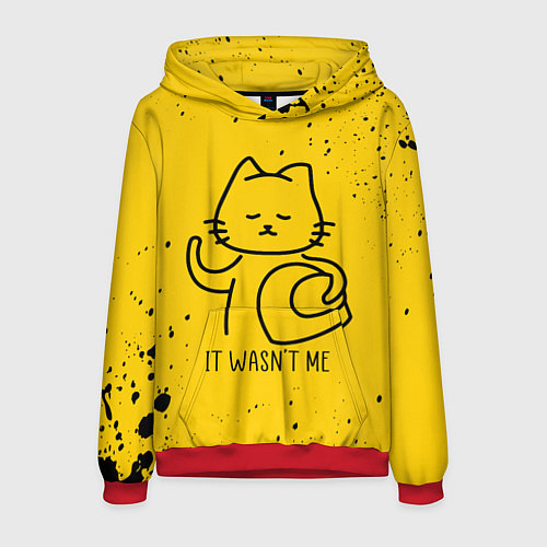 Мужская толстовка AMONG US - КОТИК / 3D-Красный – фото 1