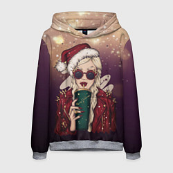 Толстовка-худи мужская Снегурка, цвет: 3D-меланж