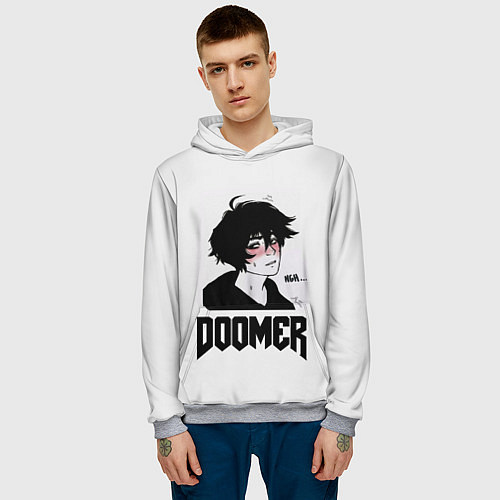 Мужская толстовка Doomer boy / 3D-Меланж – фото 3