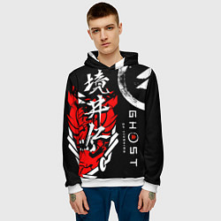 Толстовка-худи мужская Ghost of Tsushima, цвет: 3D-белый — фото 2