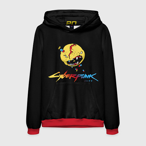 Мужская толстовка Cyberpunk 2077 / 3D-Красный – фото 1