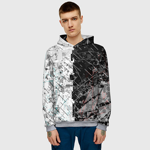 Мужская толстовка The merger / 3D-Меланж – фото 3