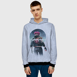 Толстовка-худи мужская Cyberpunk 2077, цвет: 3D-черный — фото 2