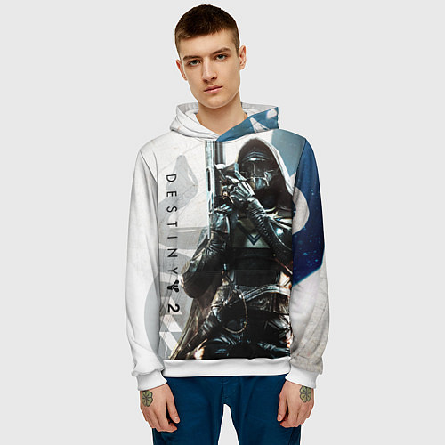 Мужская толстовка DESTINY, HUNTER / 3D-Белый – фото 3