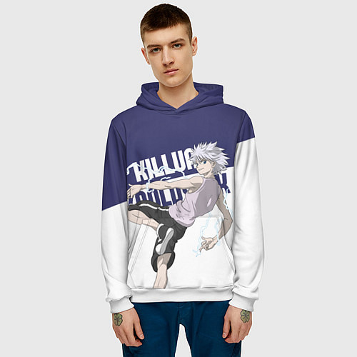 Мужская толстовка Киллуа Золдик / 3D-Белый – фото 3