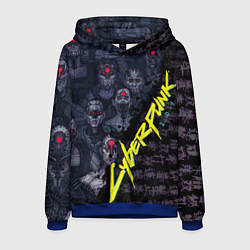 Толстовка-худи мужская Cyberpunk 2077, цвет: 3D-синий