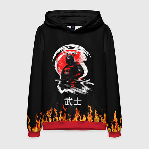 Мужская толстовка Самурай ?? / 3D-Красный – фото 1