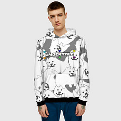 Толстовка-худи мужская Undertale, цвет: 3D-черный — фото 2