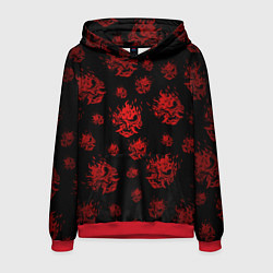 Толстовка-худи мужская Samurai pattern - красный, цвет: 3D-красный