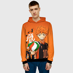 Толстовка-худи мужская ВОЛЕЙБОЛ!! HAIKYUU!!, цвет: 3D-черный — фото 2