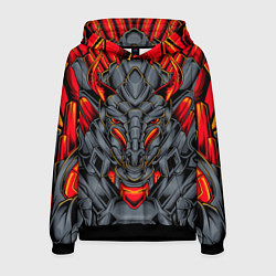 Толстовка-худи мужская Механический дракон, цвет: 3D-черный