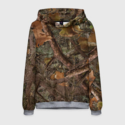 Толстовка-худи мужская Охотничий камуфляж, цвет: 3D-меланж