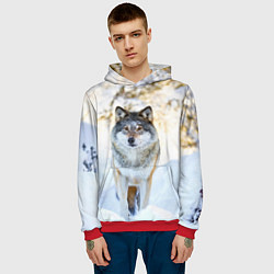 Толстовка-худи мужская Я зимой, цвет: 3D-красный — фото 2