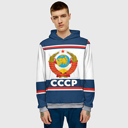 Толстовка-худи мужская СССР, цвет: 3D-меланж — фото 2