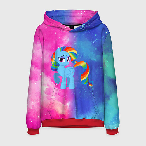 Мужская толстовка Радуга Дэш / 3D-Красный – фото 1