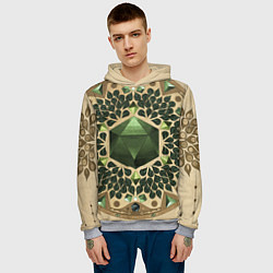Толстовка-худи мужская DnD Dices: Pattern, цвет: 3D-меланж — фото 2