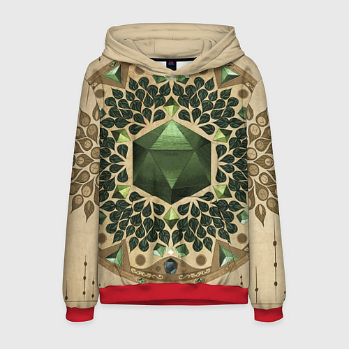 Мужская толстовка DnD Dices: Pattern / 3D-Красный – фото 1