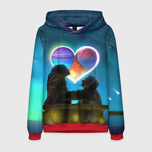 Мужская толстовка Ваня Дмитриенко Венера-Юпитер / 3D-Красный – фото 1