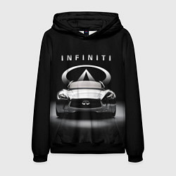 Толстовка-худи мужская INFINITI, цвет: 3D-черный