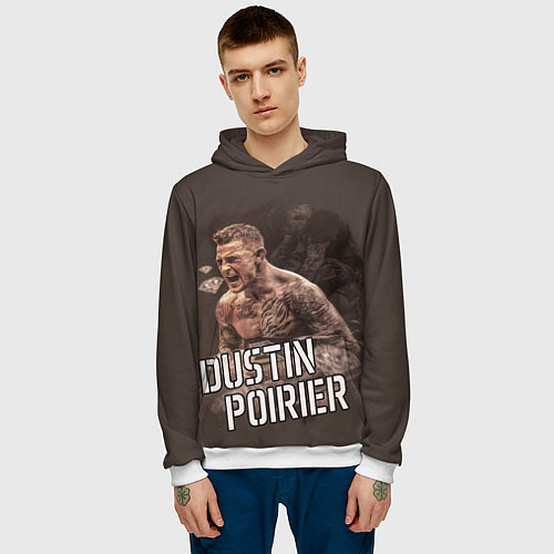 Мужская толстовка ДАСТИН ПОРЬЕ / 3D-Белый – фото 3