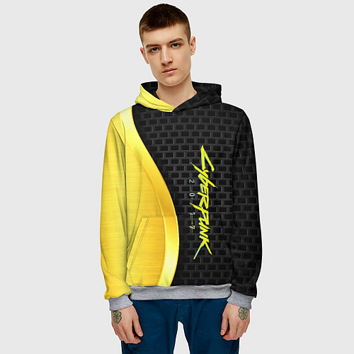 Мужская толстовка Cyberpunk 2077 Exclusive S / 3D-Меланж – фото 3