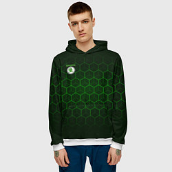 Толстовка-худи мужская SKODA, цвет: 3D-белый — фото 2