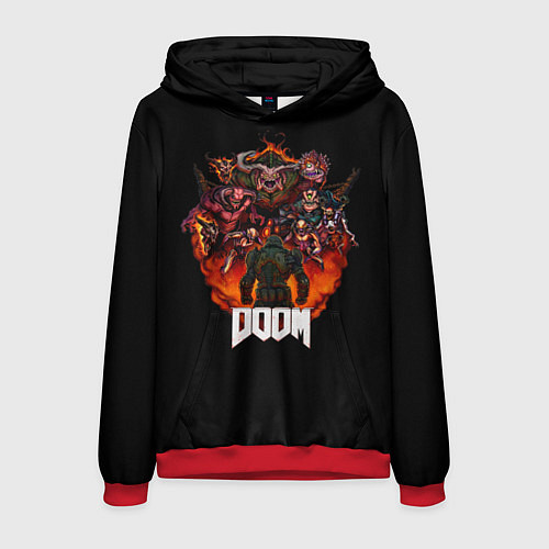 Мужская толстовка Doom / 3D-Красный – фото 1