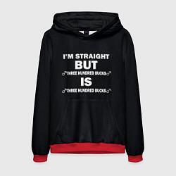 Толстовка-худи мужская IM STRAIGHT, цвет: 3D-красный
