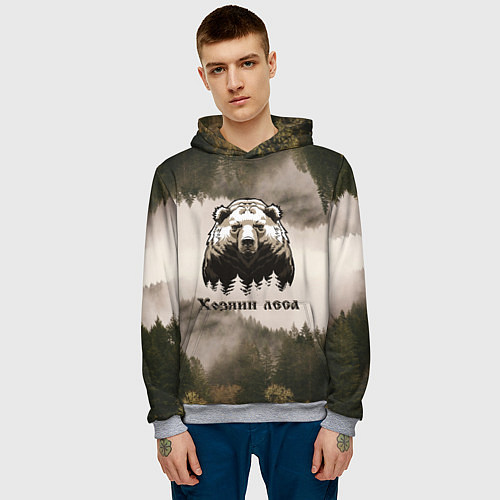 Мужская толстовка Хозяин леса / 3D-Меланж – фото 3