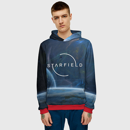 Мужская толстовка Starfield / 3D-Красный – фото 3