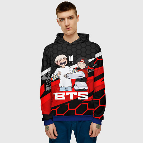 Мужская толстовка BTS / 3D-Синий – фото 3
