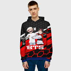 Толстовка-худи мужская BTS, цвет: 3D-синий — фото 2